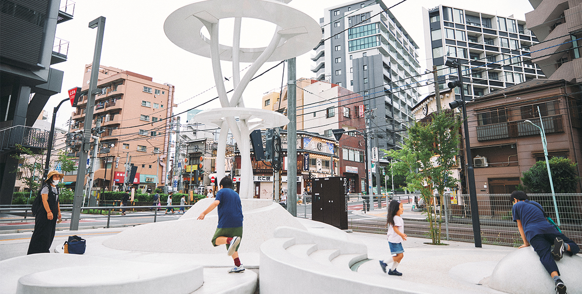 星野リゾート OMO5東京大塚付近のモニュメント